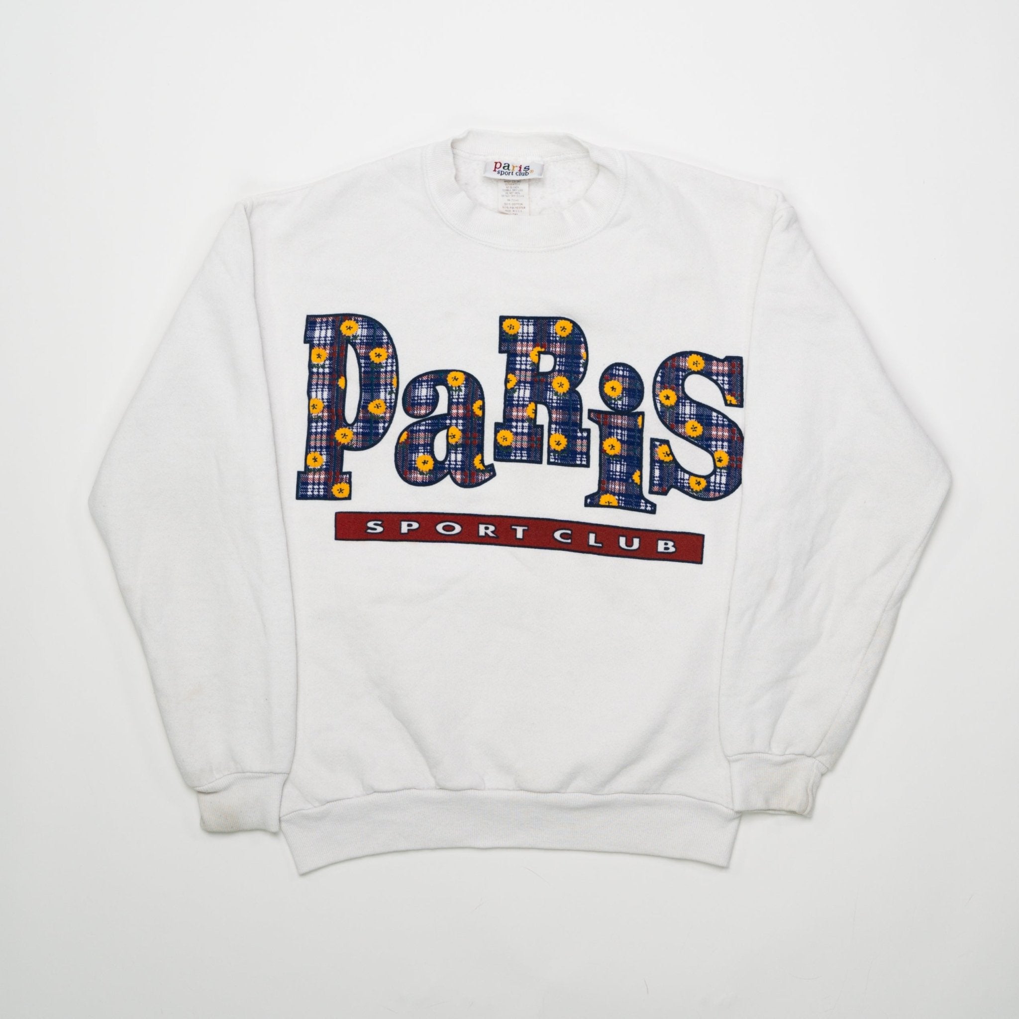 Vintage 90s Paris Sports Club Crewneck (S) | Rebalance Vintage.