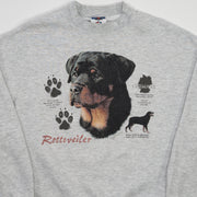 Vintage 90s Grey Rottweiler Dog Crewneck (L)