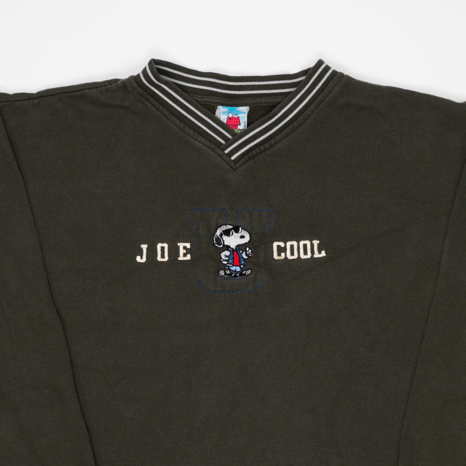 Vintage Moss Green Joe Cool Snoopy Crewneck (M/L) | Rebalance Vintage.