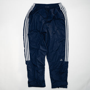 Vintage Blue Adidas Striped Windbreaker Pants (L) | Rebalance Vintage.