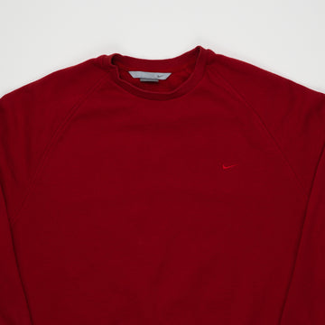 Vintage 00s Red Nike Essential Crewneck (XL) | Rebalance Vintage.