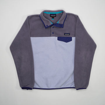 Vintage Light Purple Patagonia Fleece 1/4 Button Up Sweater (M) | Rebalance Vintage.