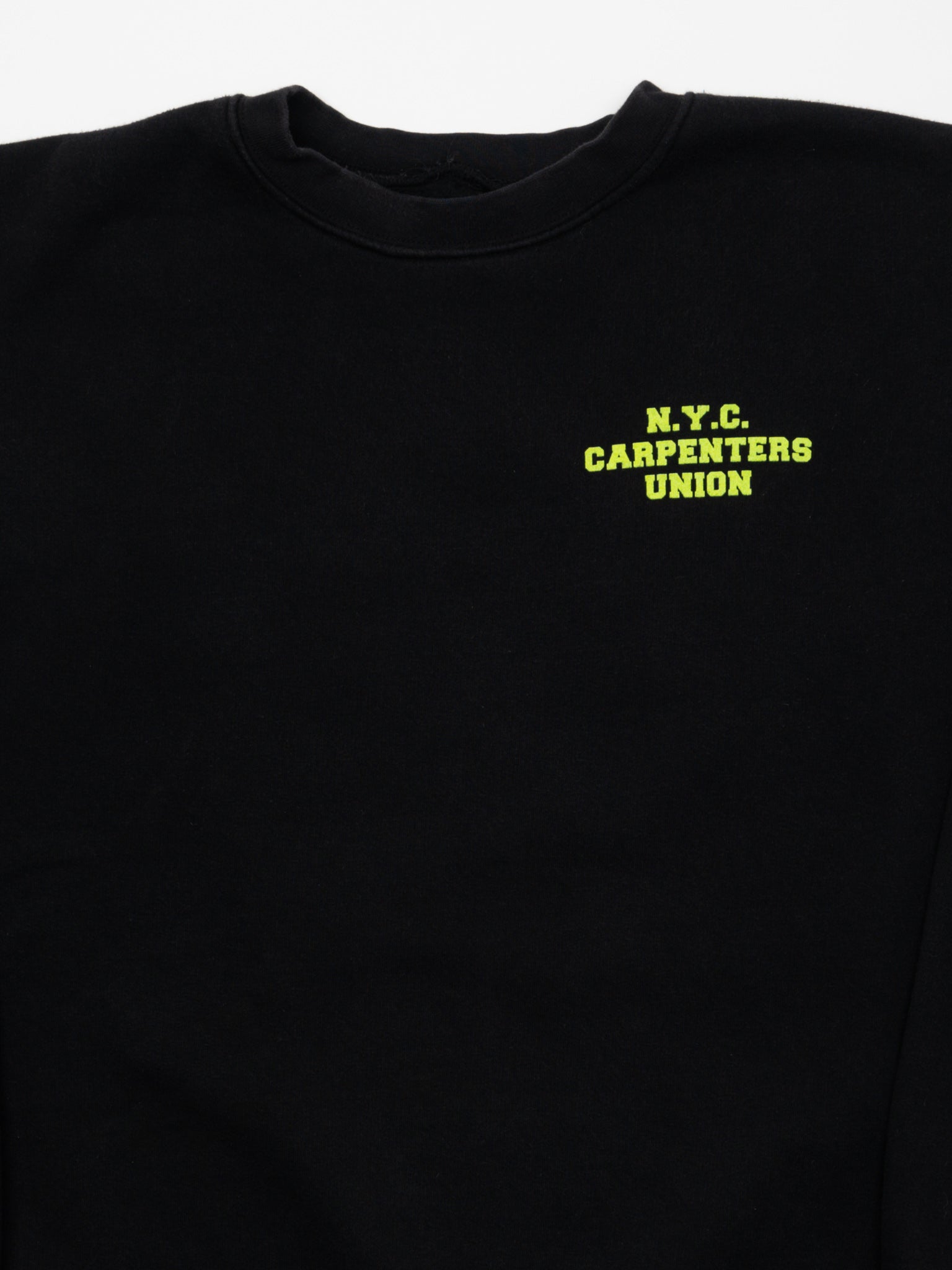 Vintage 90s Black NYC Carpenters Union Crewneck (L)