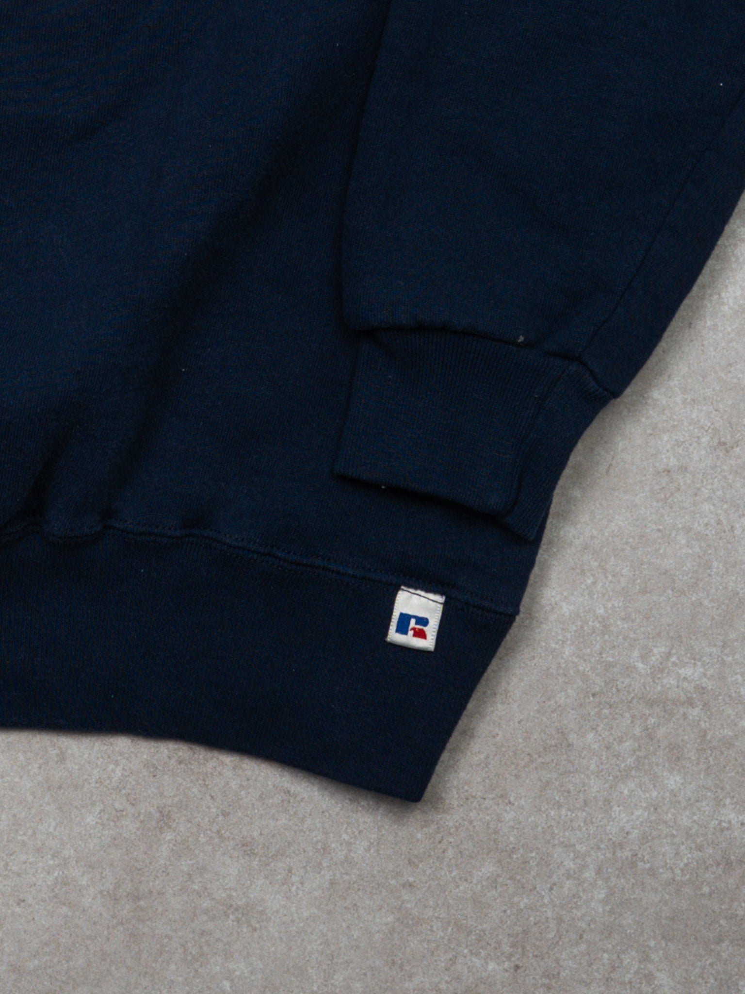 Vintage 90s Navy Shaler Area Titans x Russell Crewneck