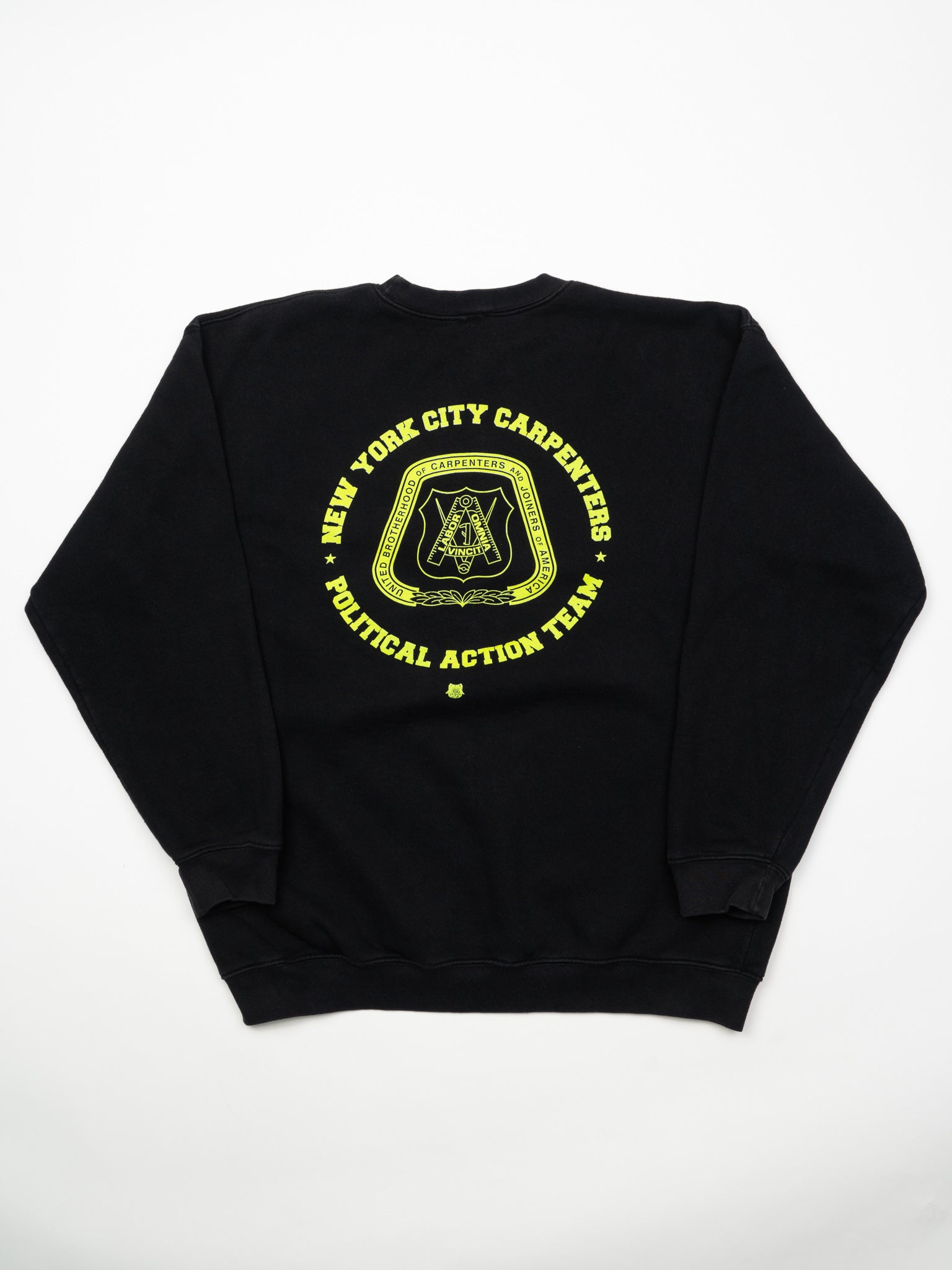Vintage 90s Black NYC Carpenters Union Crewneck (L)