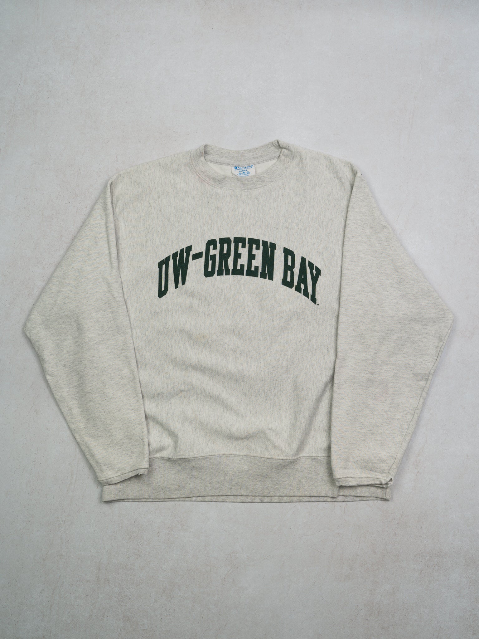 Vintage Grey UW- Green Bay x Champion Crewneck (M/L)