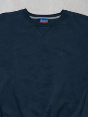 Vintage 00s Navy Blue Champion 'C' Logo Crewneck (XL)