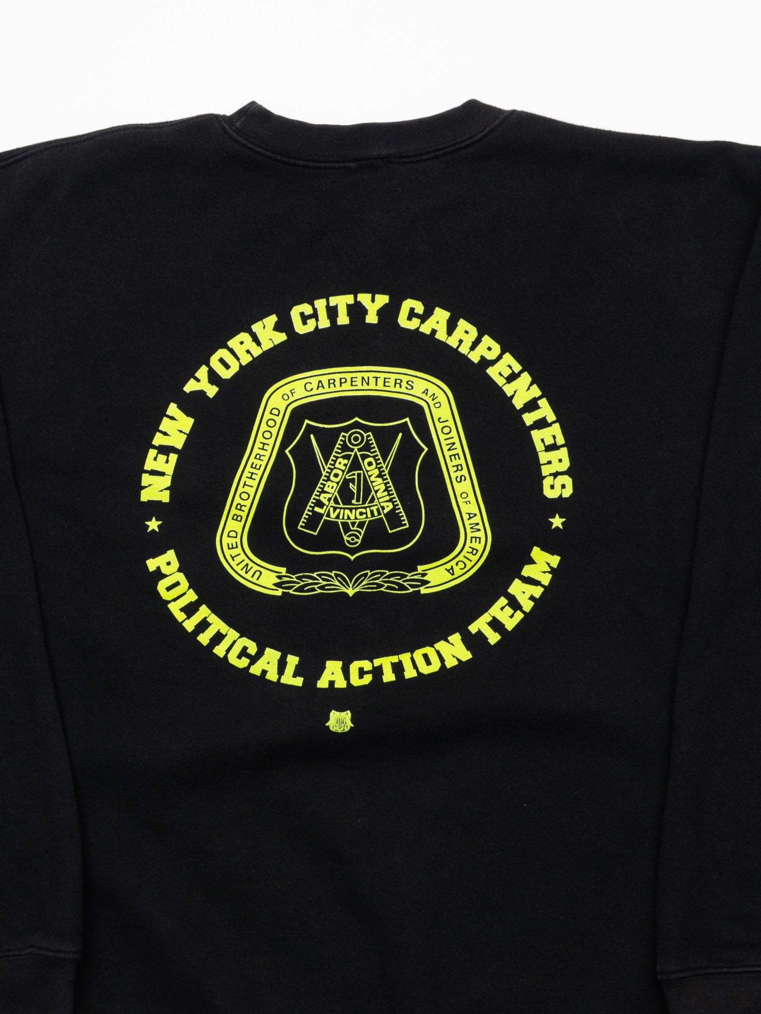 Vintage 90s Black NYC Carpenters Union Crewneck (L)