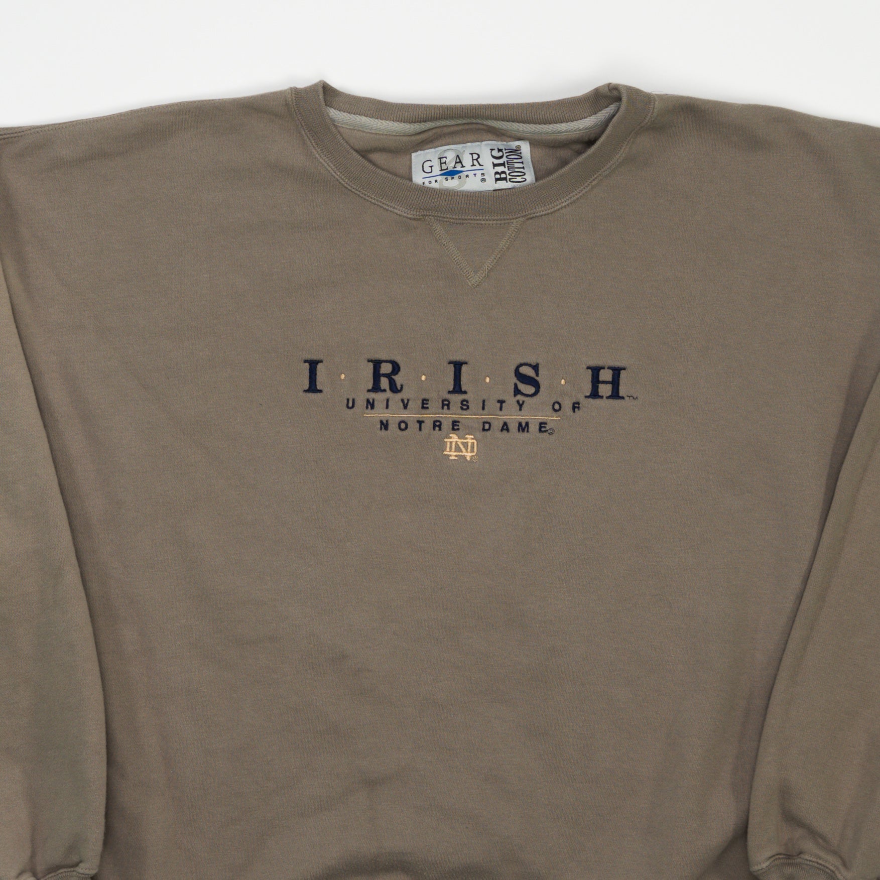 Vintage Brown Irish Notre Dame University Crewneck (L/XL)