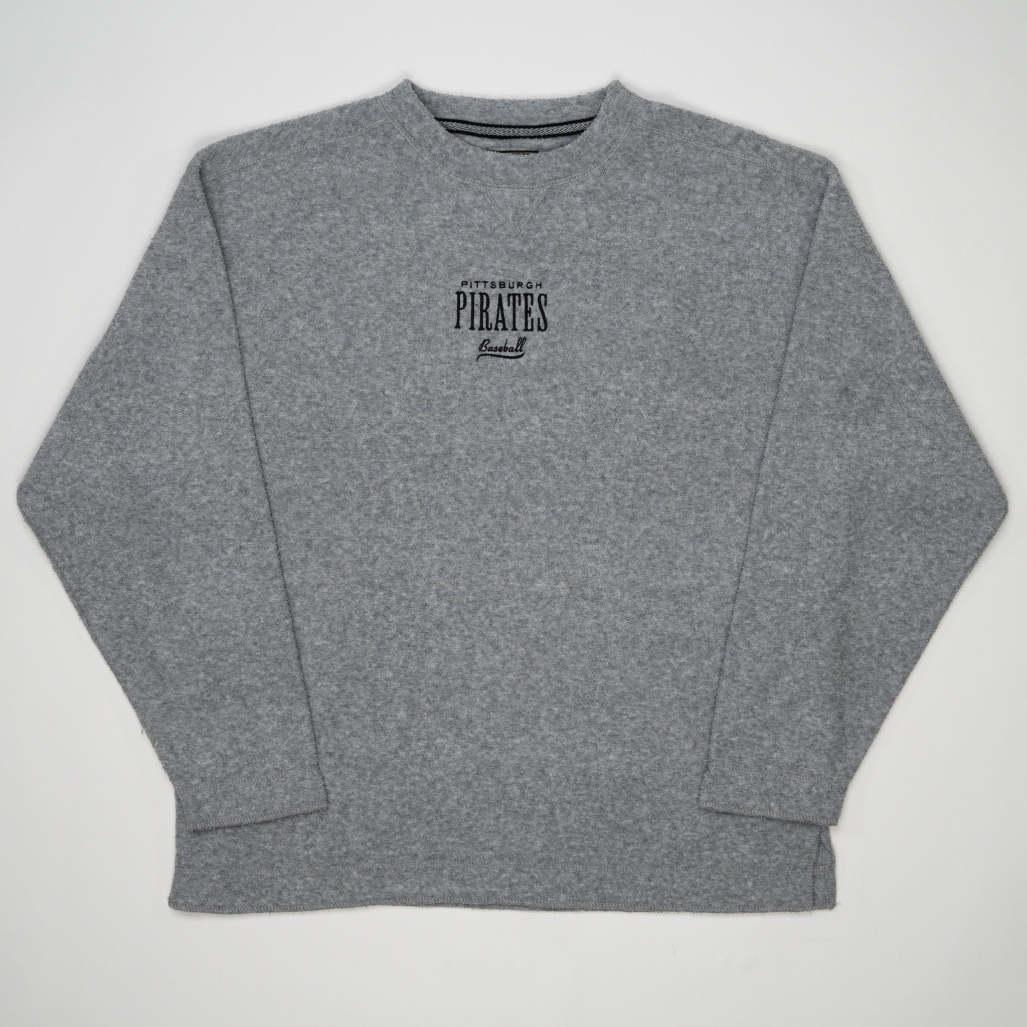 Vintage 90s Grey Pittsburgh Pirates Fleece Crewneck | Rebalance Vintage.