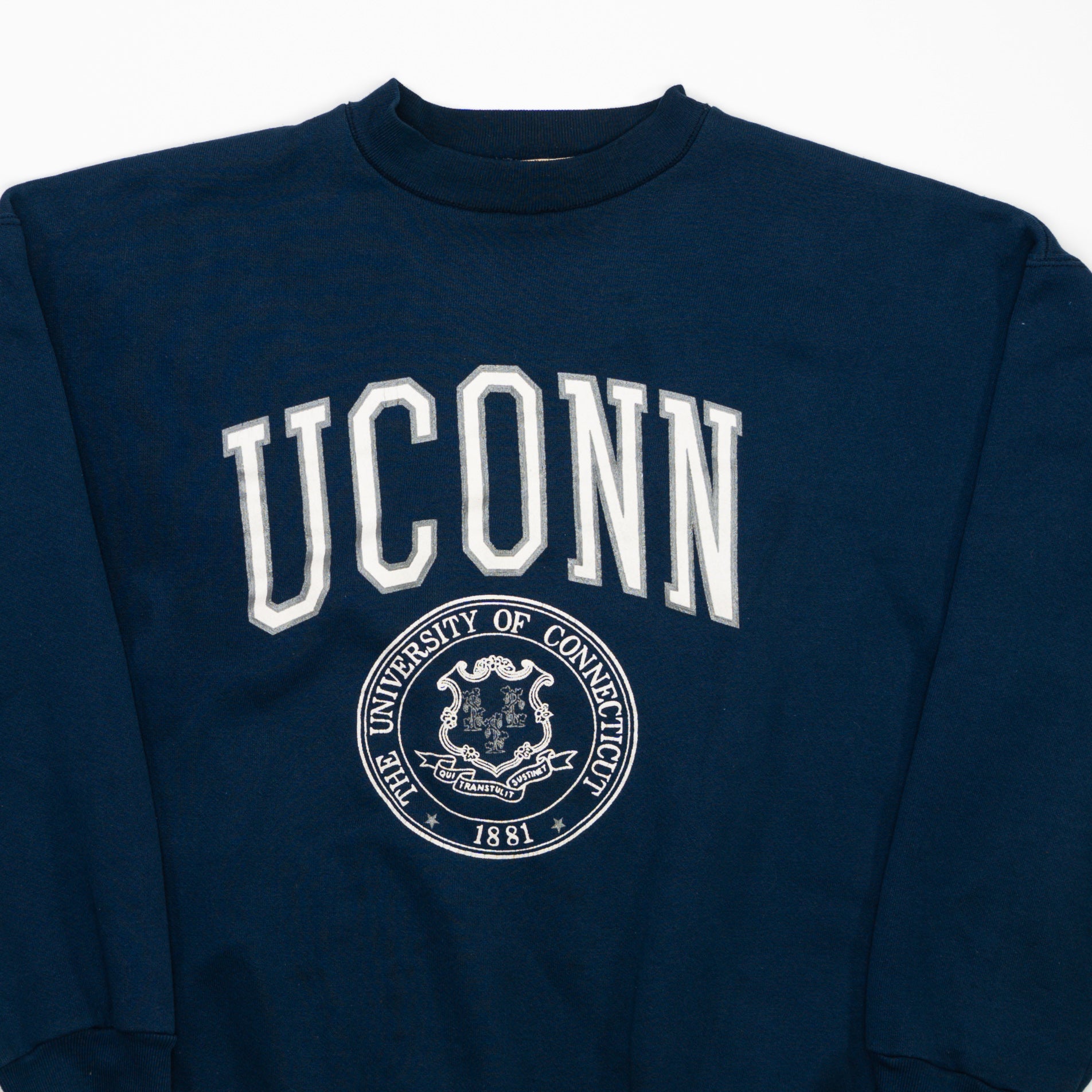 Vintage Blue '81 UConn Crest Crewneck (L)