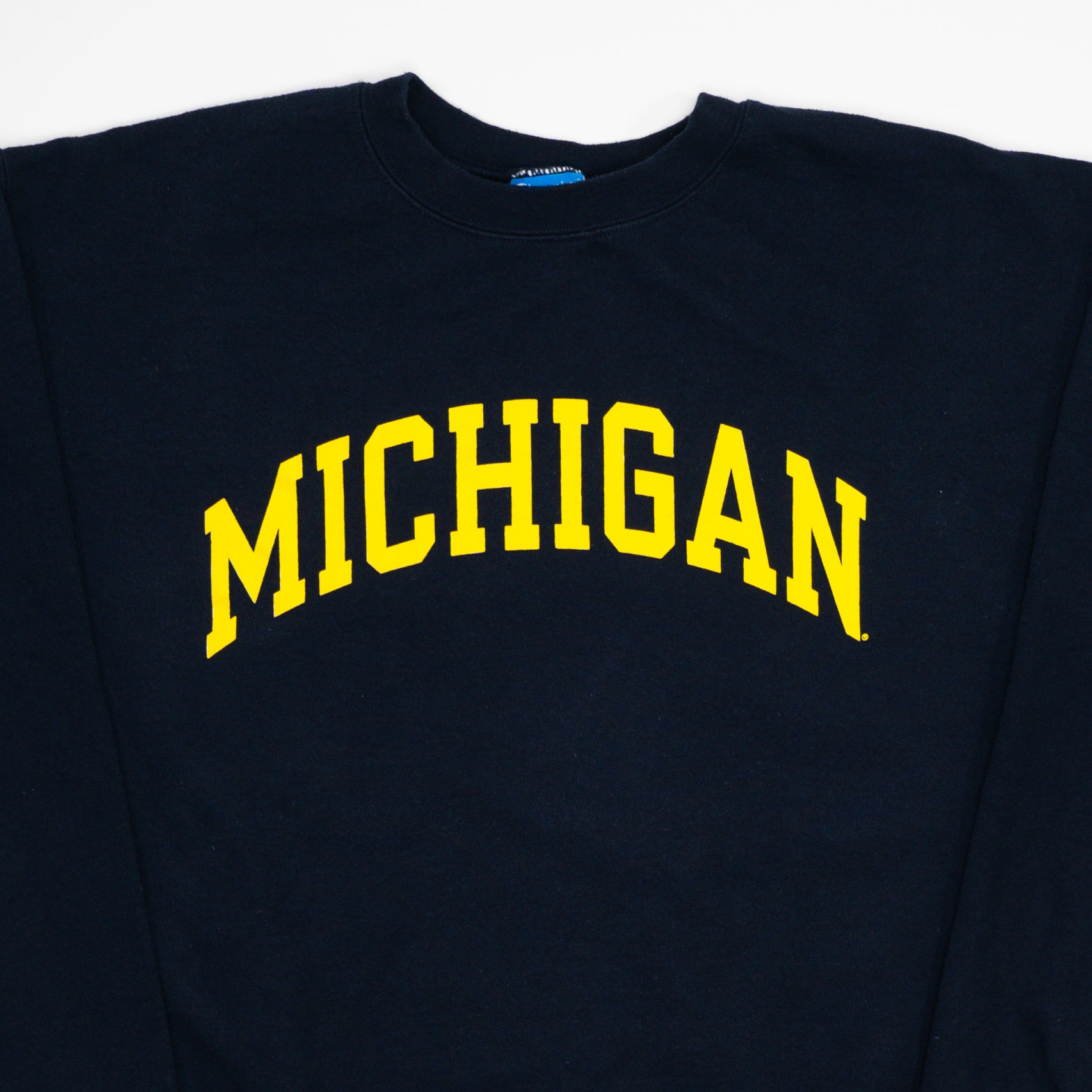 Vintage Blue + Yellow Michigan University Champion Crewneck (L)