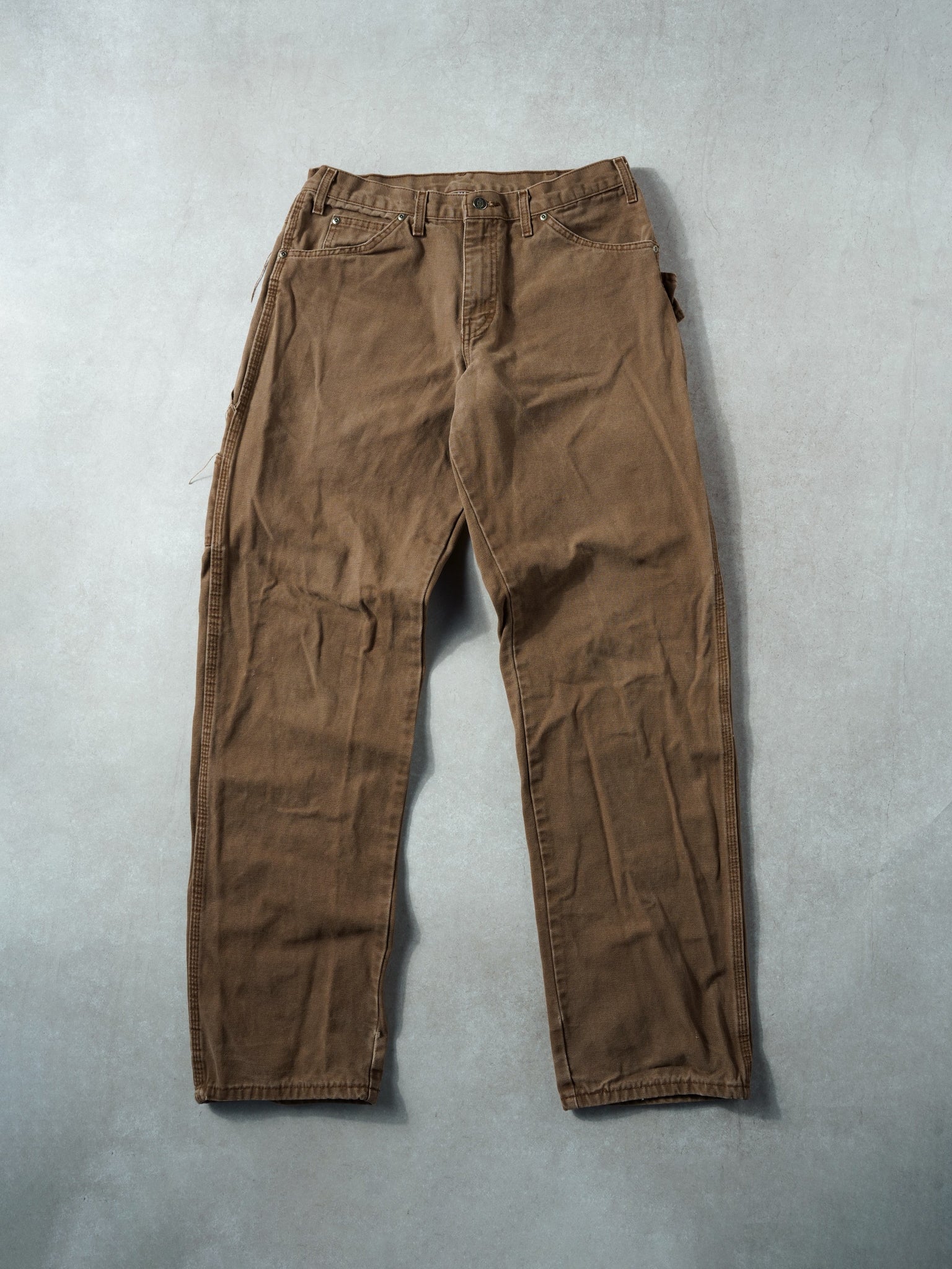 Vintage 90s Washed Brown Dickies Carpenter Pants (32x33)