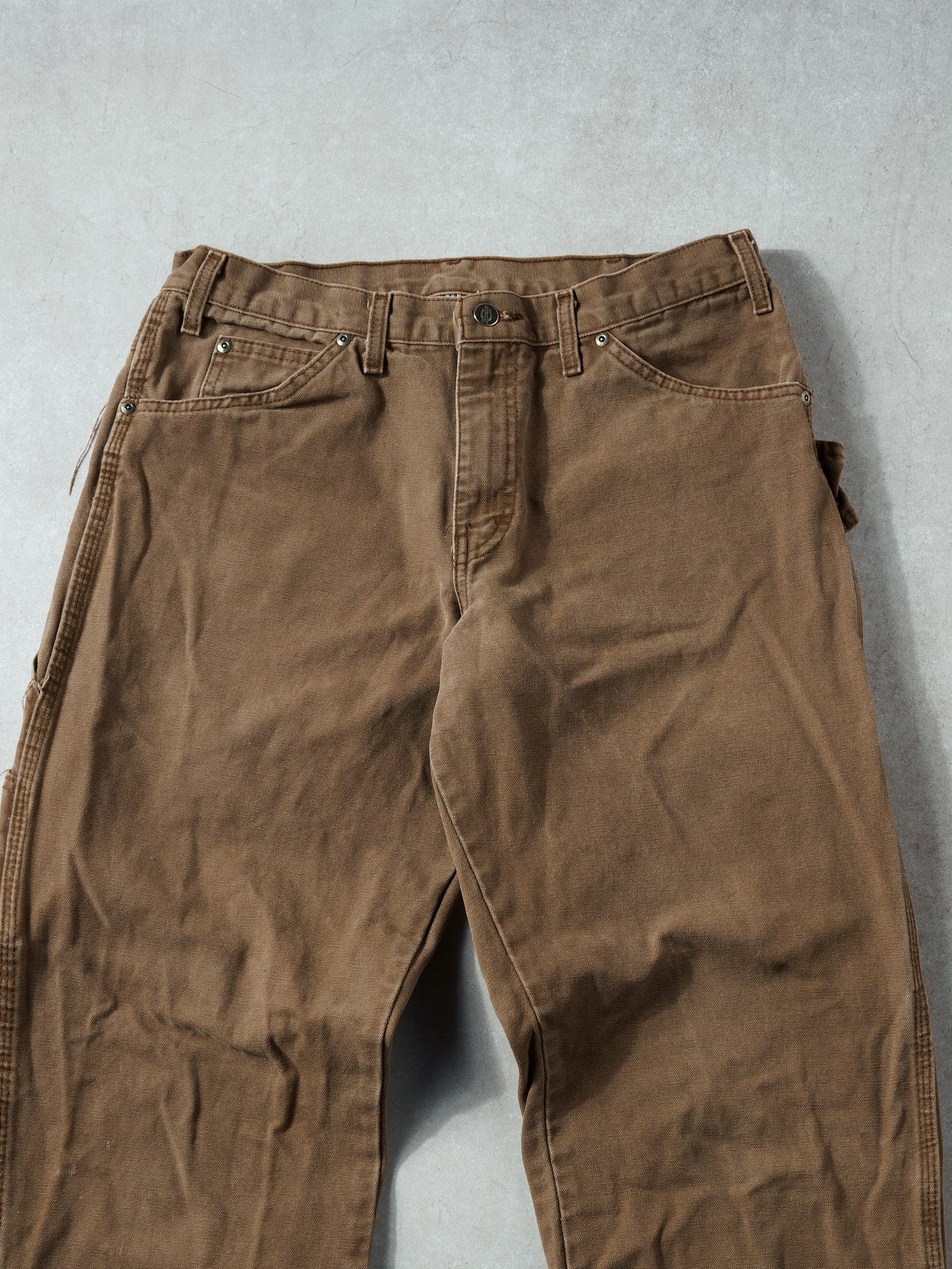 Vintage 90s Washed Brown Dickies Carpenter Pants (32x33)