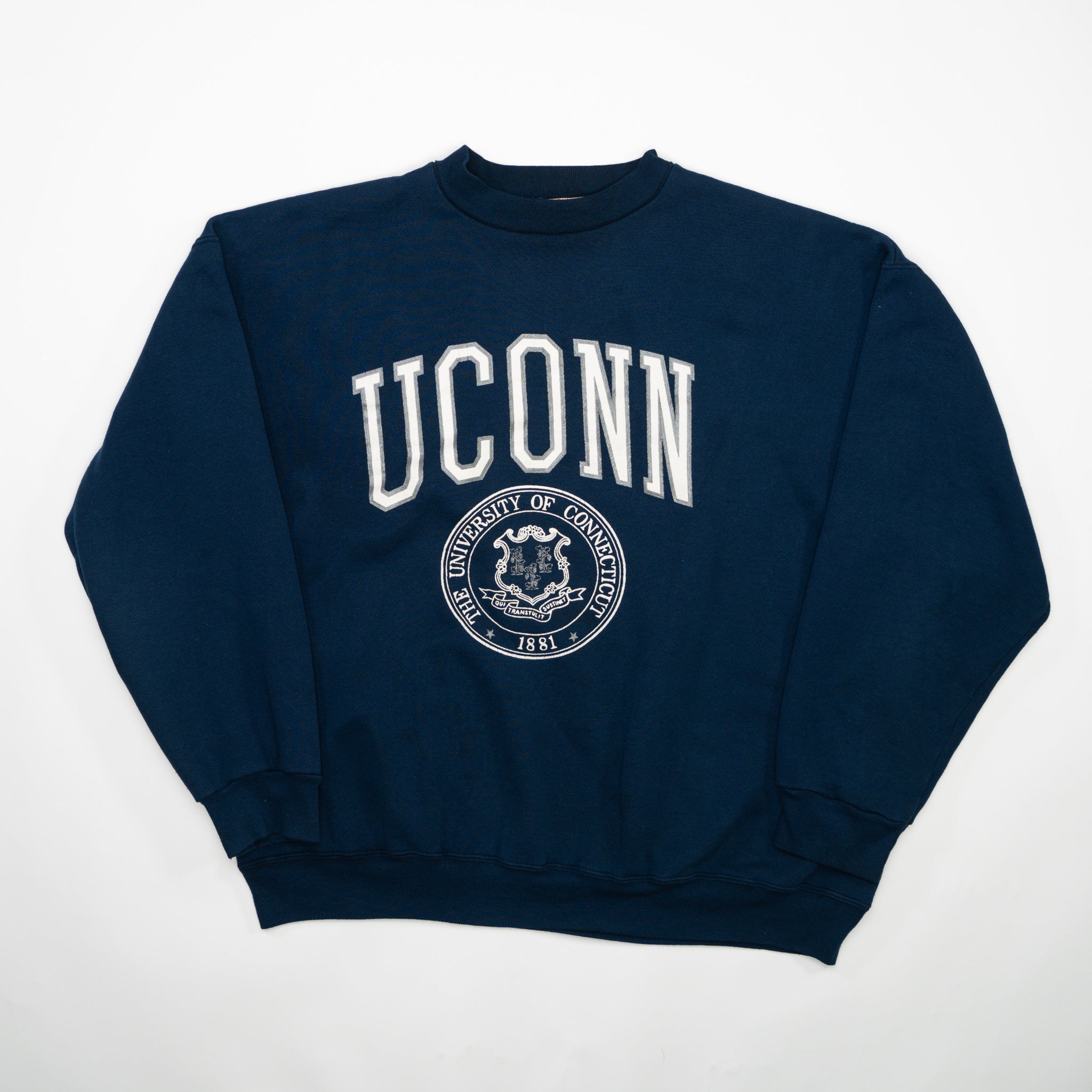 Vintage Blue '81 UConn Crest Crewneck (L)