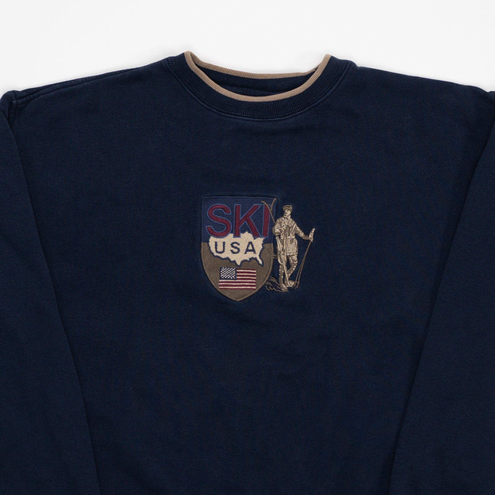 Vintage Blue Ski USA Crewneck Crewneck (M) | Rebalance Vintage.