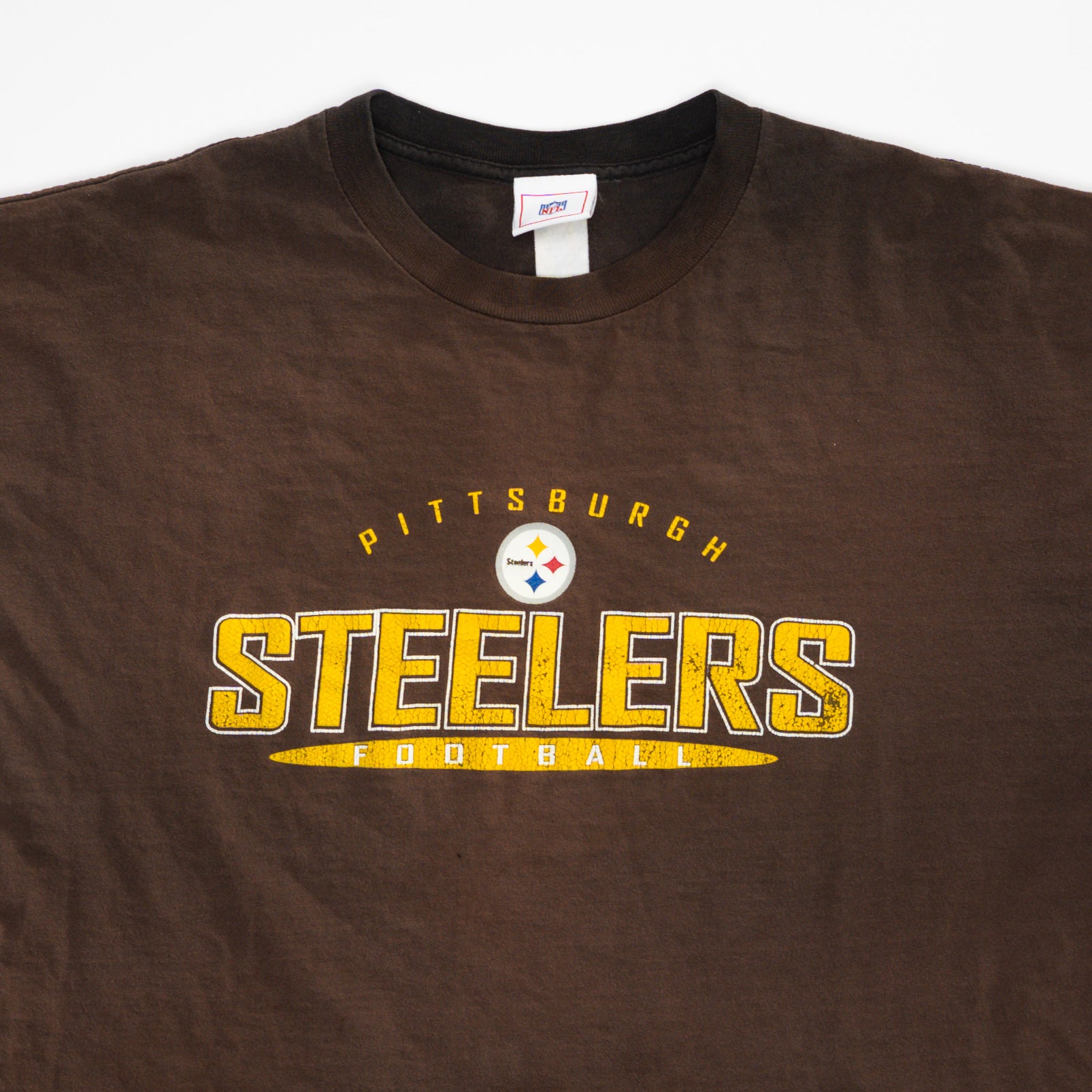 Vintage Brown Pittsburgh Steelers Football Tee (L) | Rebalance Vintage.