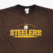 Vintage Brown Pittsburgh Steelers Football Tee (L)