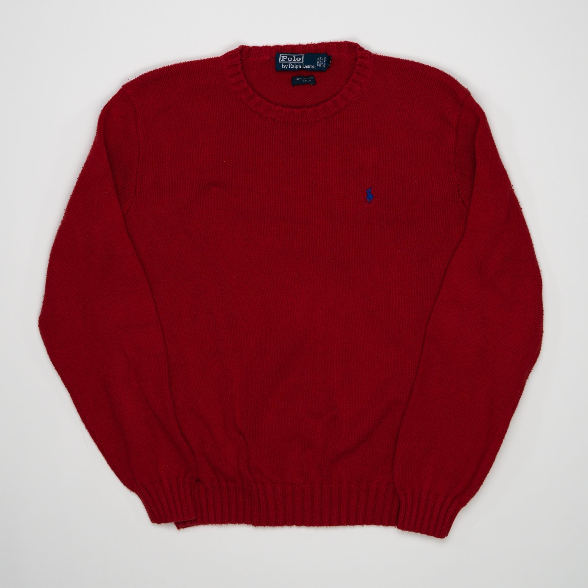 Vintage Red Ralph Lauren Polo Knit Sweater (M/L) | Rebalance Vintage.