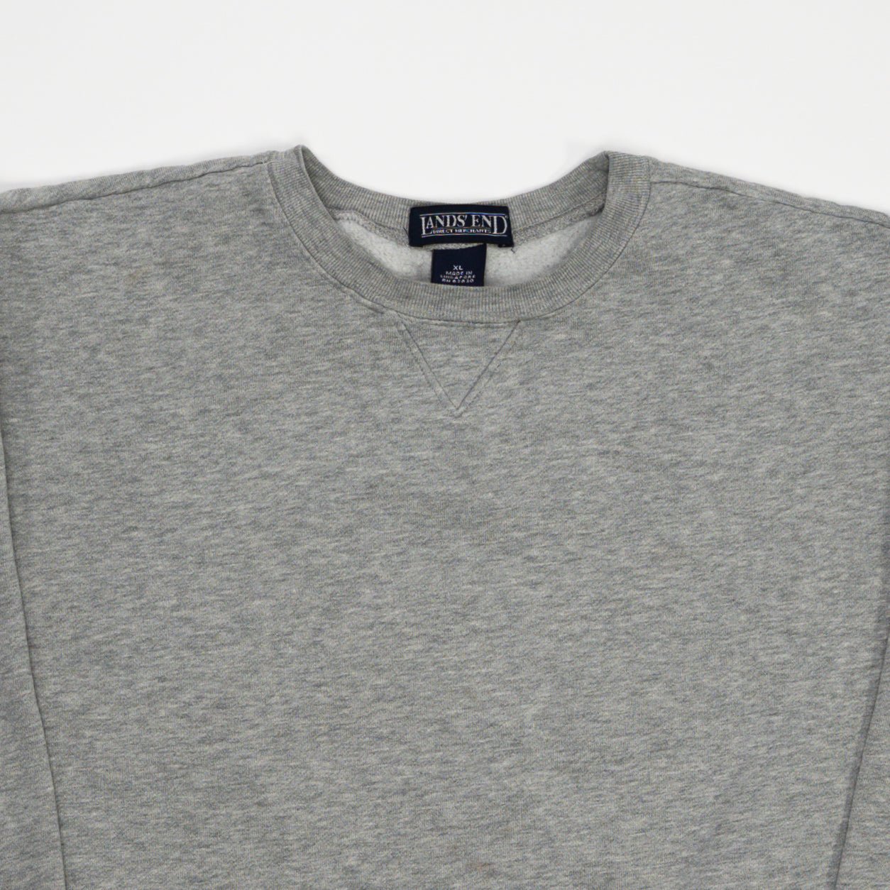 Vintage Blank Grey Lands End Crewneck (L) | Rebalance Vintage.