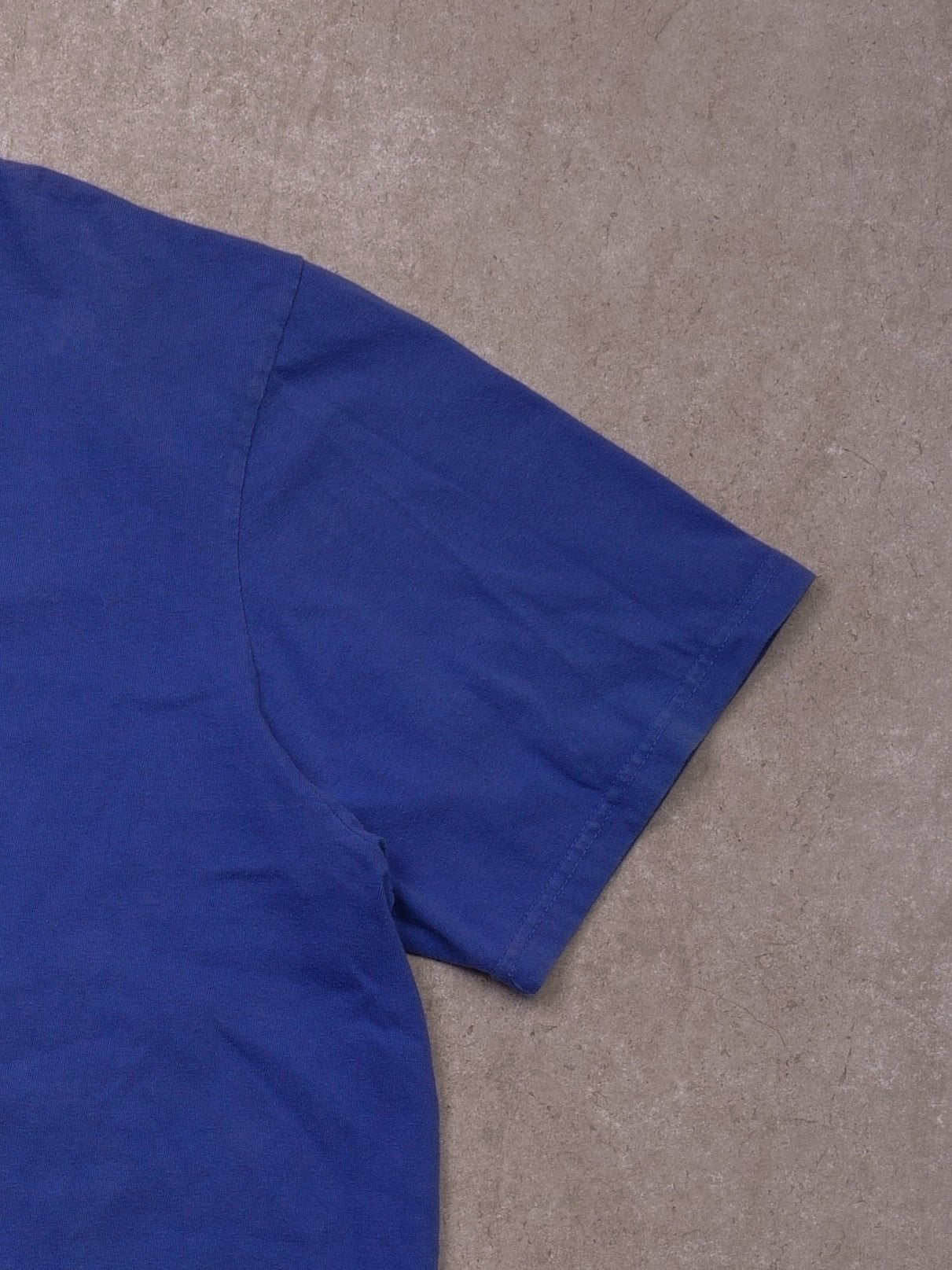 Vintage 90s Washed Royal Blue Polo Ralph Lauren Tee (M)