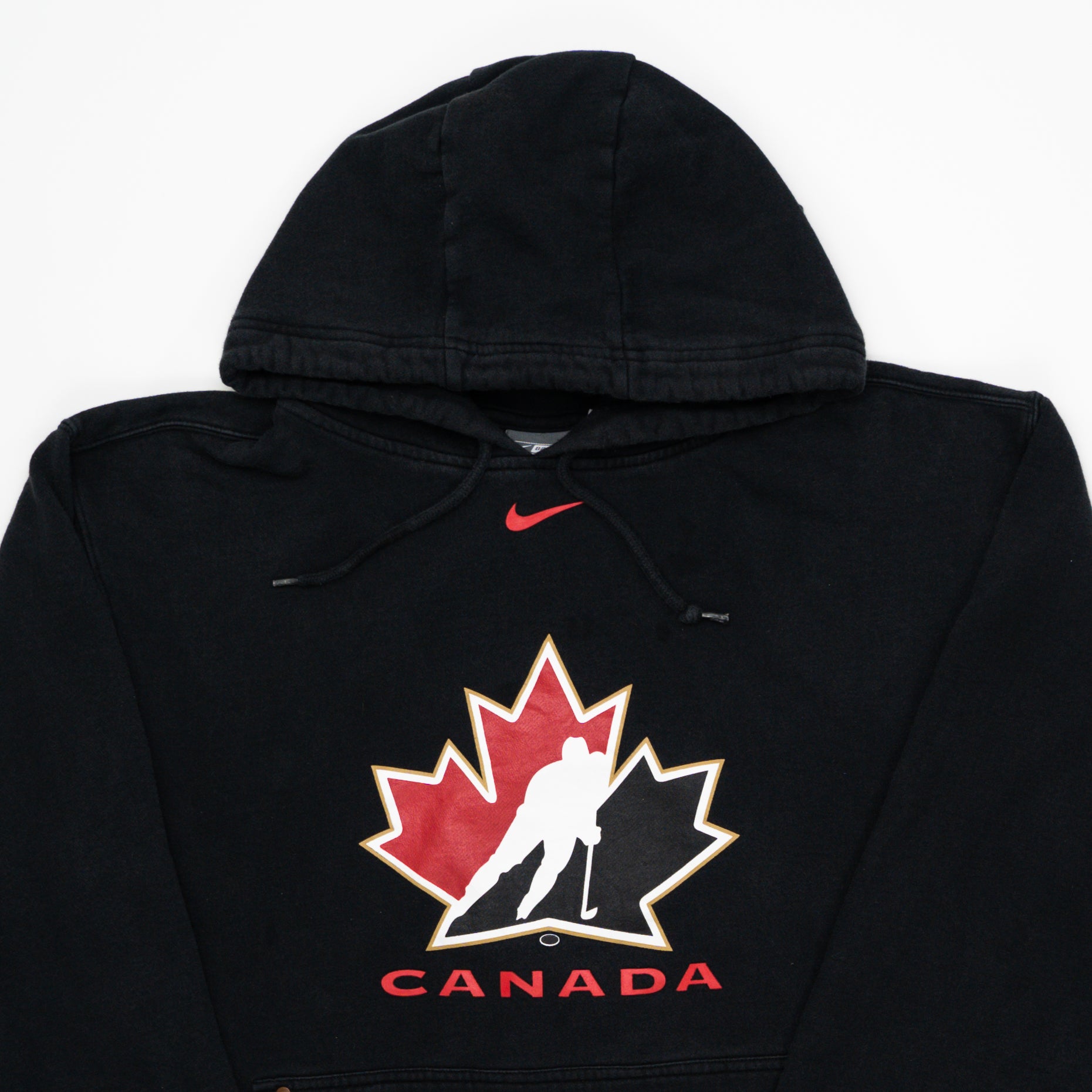 Vintage Black Team Canada x Nike Center Check Hoodie (L) | Rebalance Vintage.