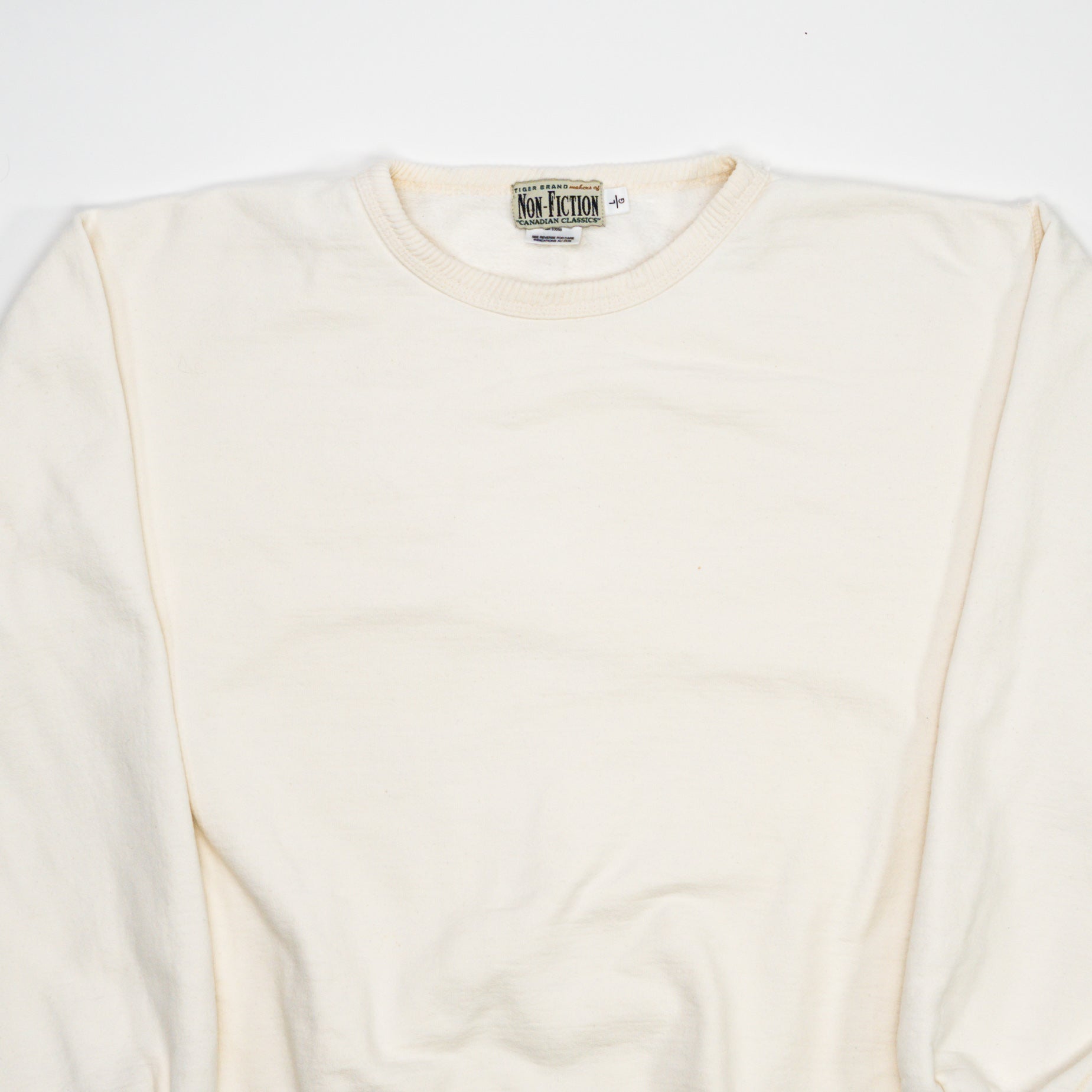 Vintage Cream Blank Non Fiction Crewneck (XL) | Rebalance Vintage.