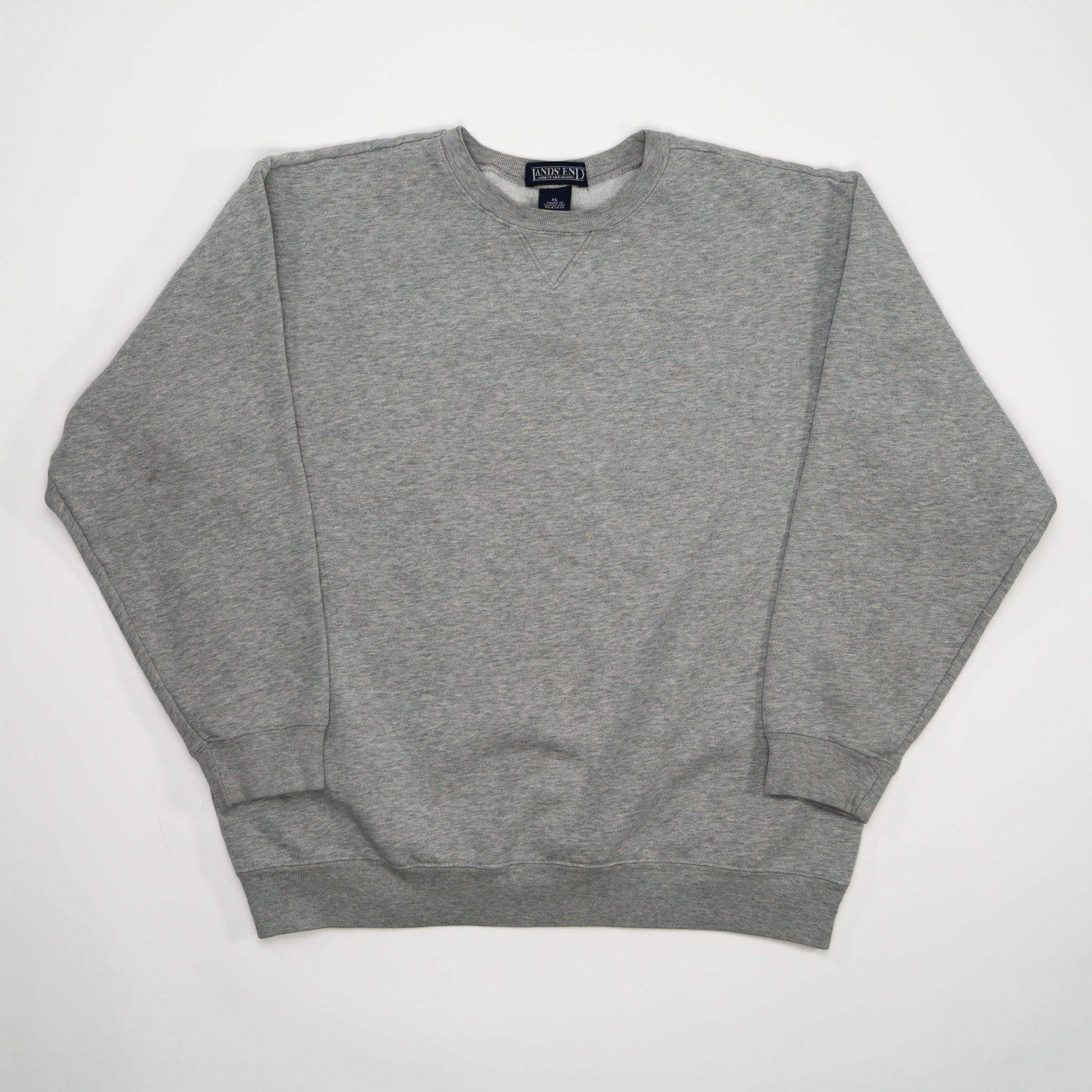 Vintage Blank Grey Lands End Crewneck (L) | Rebalance Vintage.