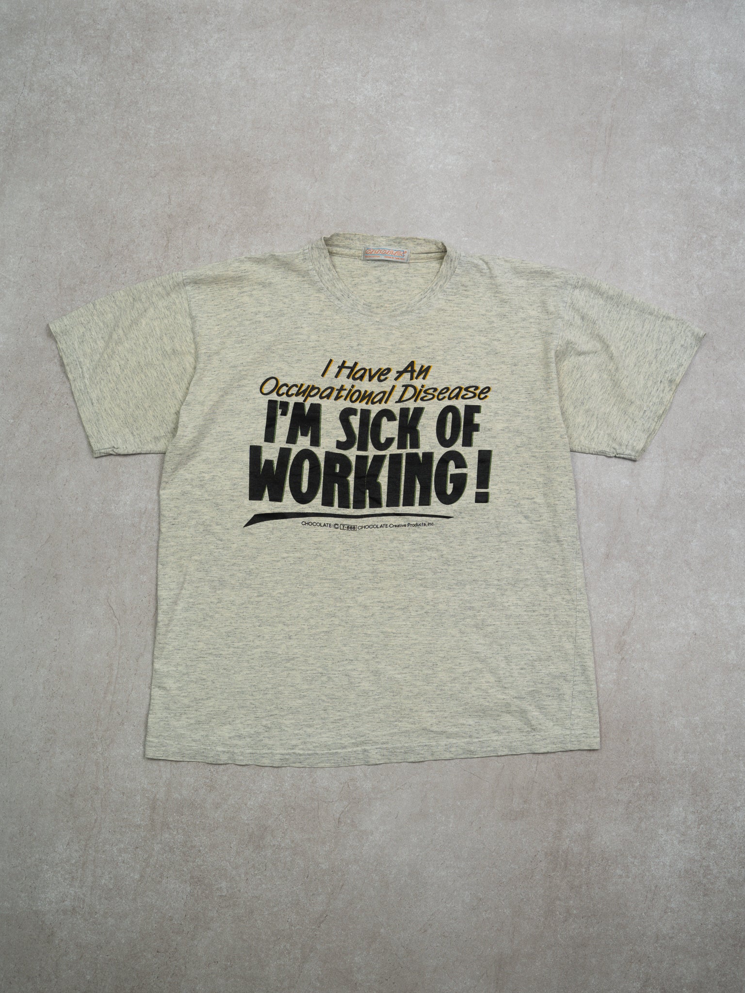 Vintage 90s Grey 'Occupational Disease' Tee (M)