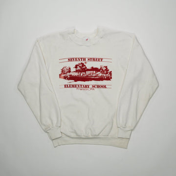 Vintage 80s Seventh Street Elementary School Crewneck (M) | Rebalance Vintage.