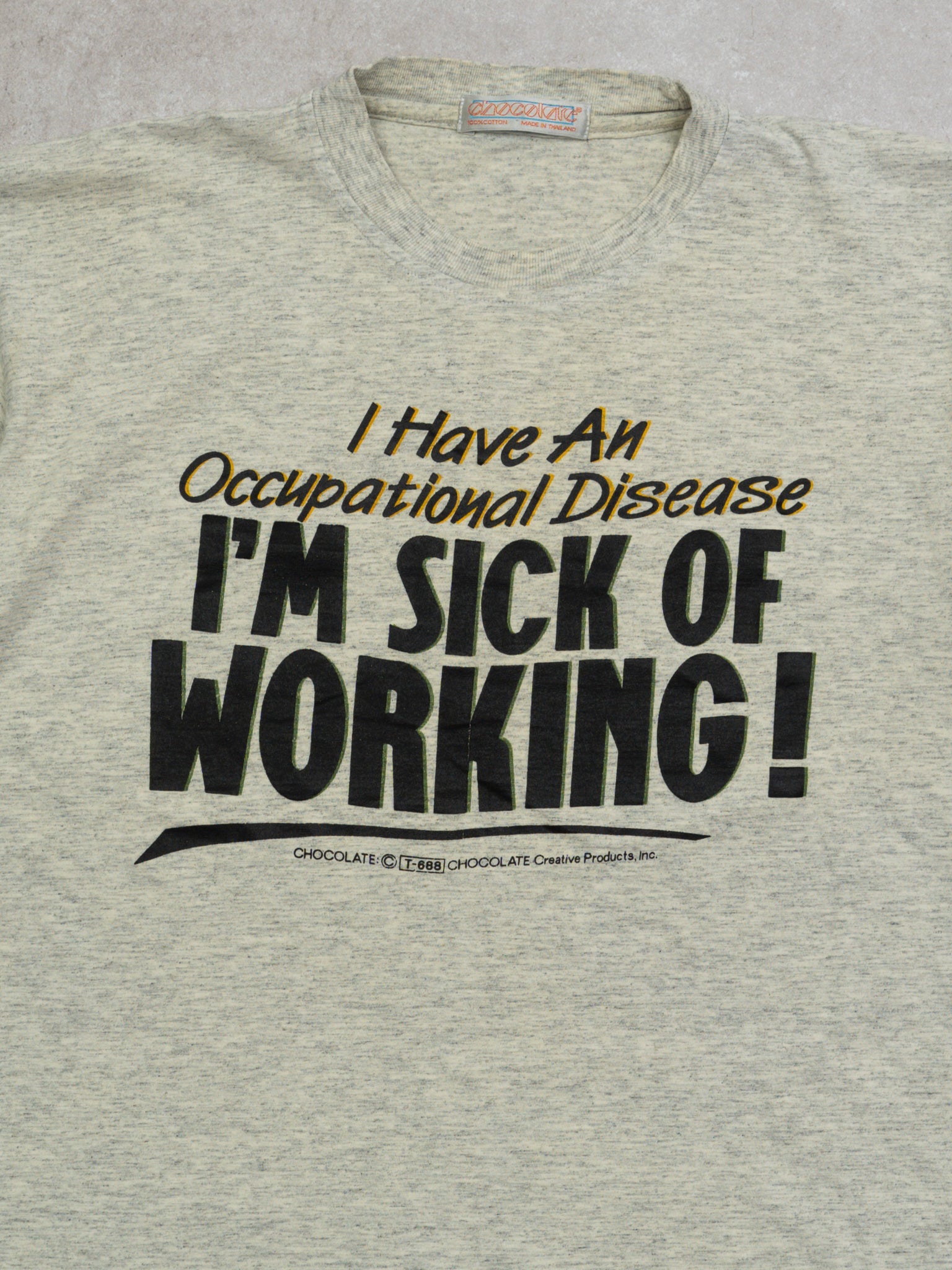 Vintage 90s Grey 'Occupational Disease' Tee (M)