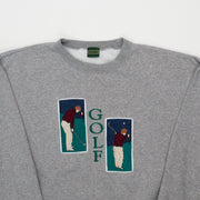 Vintage Grey Golf Embroidered Crewneck (L)