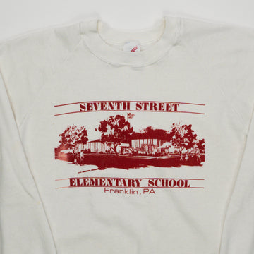 Vintage 80s Seventh Street Elementary School Crewneck (M) | Rebalance Vintage.