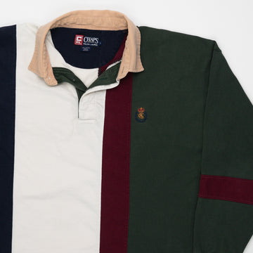 Vintage Chaps Multicolour Rugby Long Sleeve (L) | Rebalance Vintage.