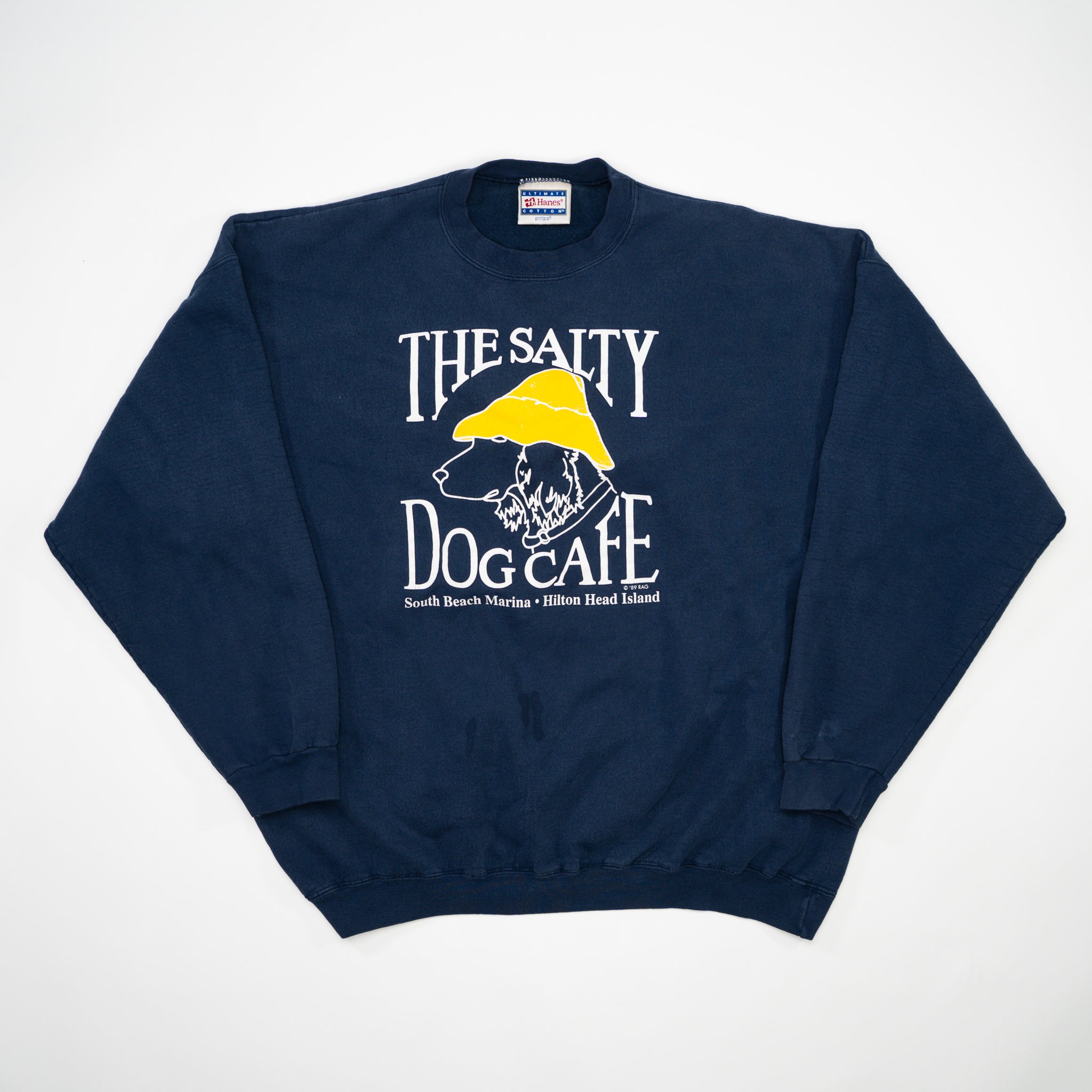 Vintage 90s Blue The Salty Dog Cafe South Beach Marina Crewneck (XXL)