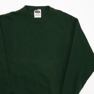Vintage 90s Forest Green Blank Crewneck (S) | Rebalance Vintage.