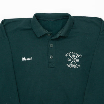 Vintage Green Mecanique Industrielle 1/4 Button Sweater (L) | Rebalance Vintage.