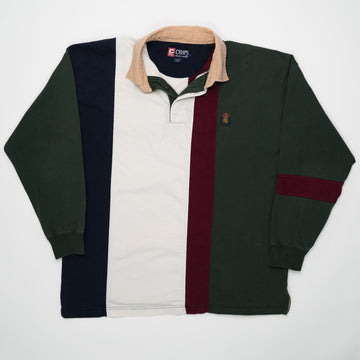 Vintage Chaps Multicolour Rugby Long Sleeve (L) | Rebalance Vintage.