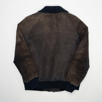 Vintage 90s Sun Faded Leather Bomber (M) | Rebalance Vintage.