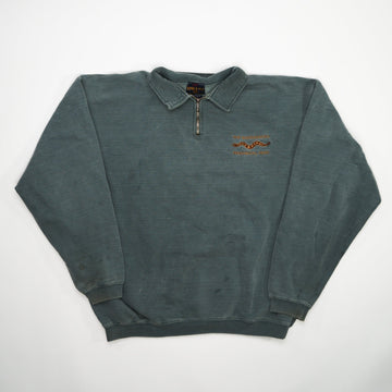 Vintage Green Massasauga Provincial Park 1/4 Zip Sweater | Rebalance Vintage.