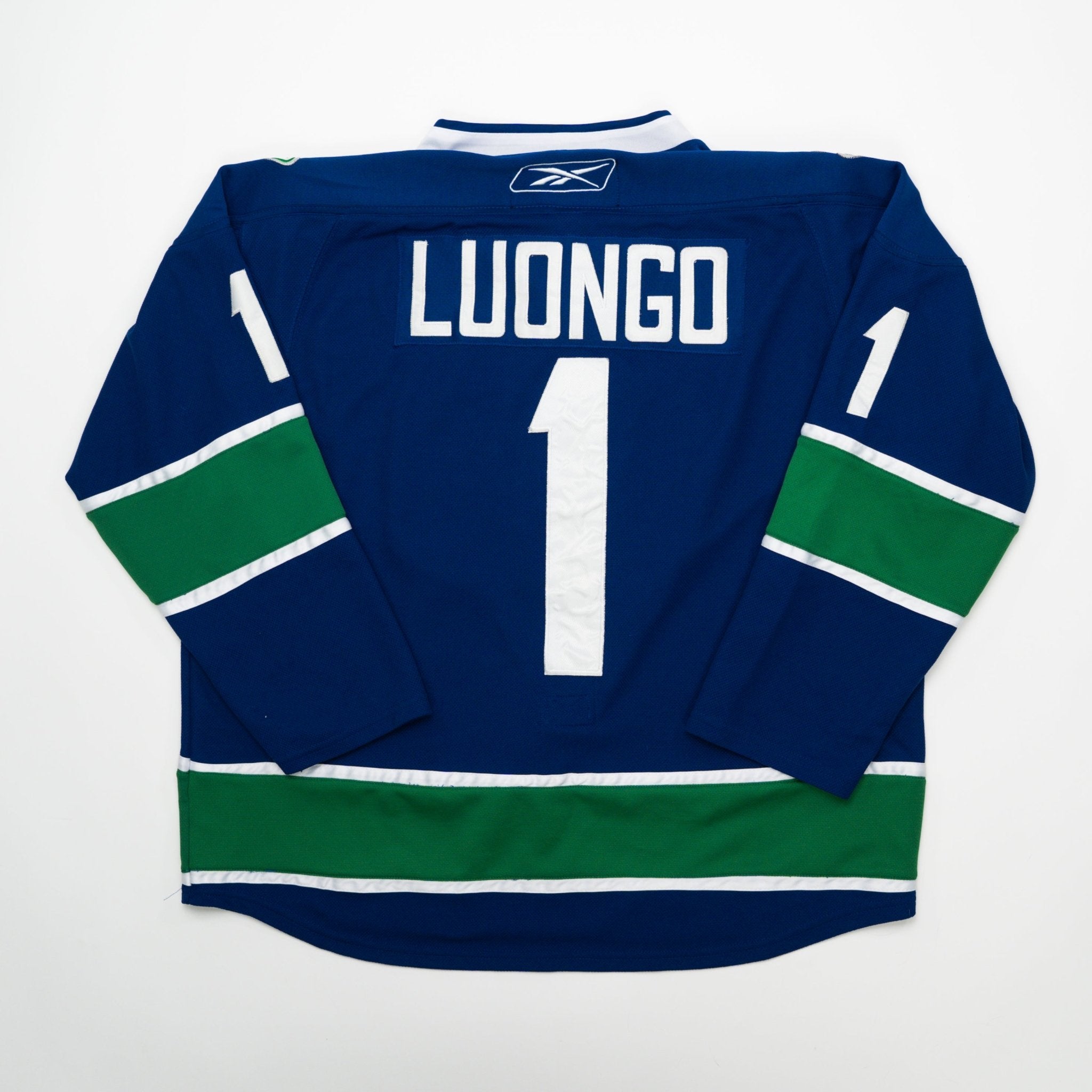 Vintage Vancouver Canuks #1 Luongo Reebok Jersey (XL) | Rebalance Vintage.