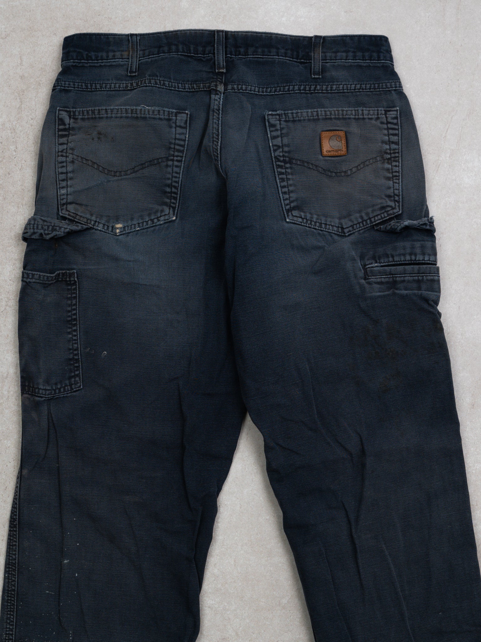 Vintage Rugged Washed Blue Carhartt Cargo Pants (34 x 32)