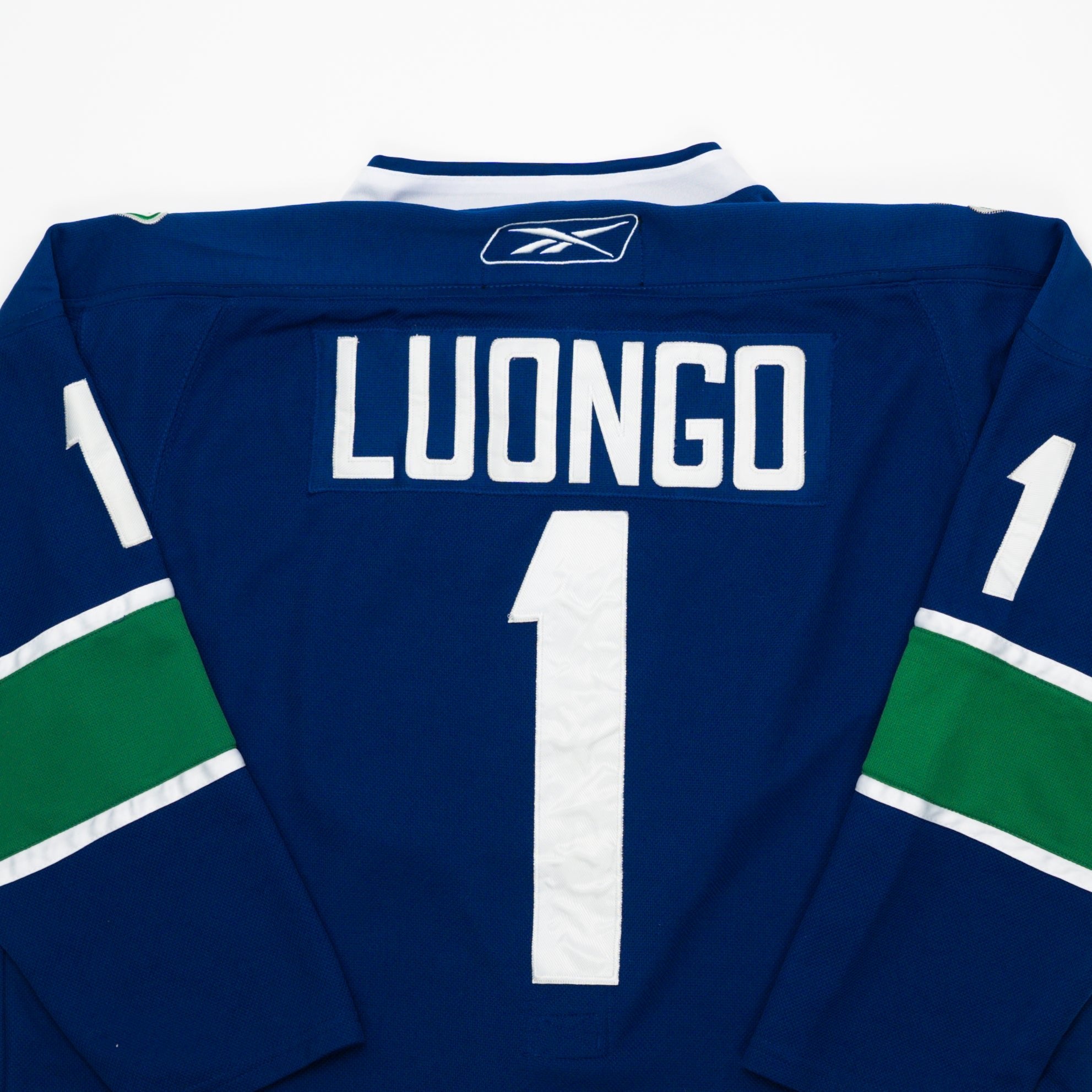 Vintage Vancouver Canuks #1 Luongo Reebok Jersey (XL) | Rebalance Vintage.