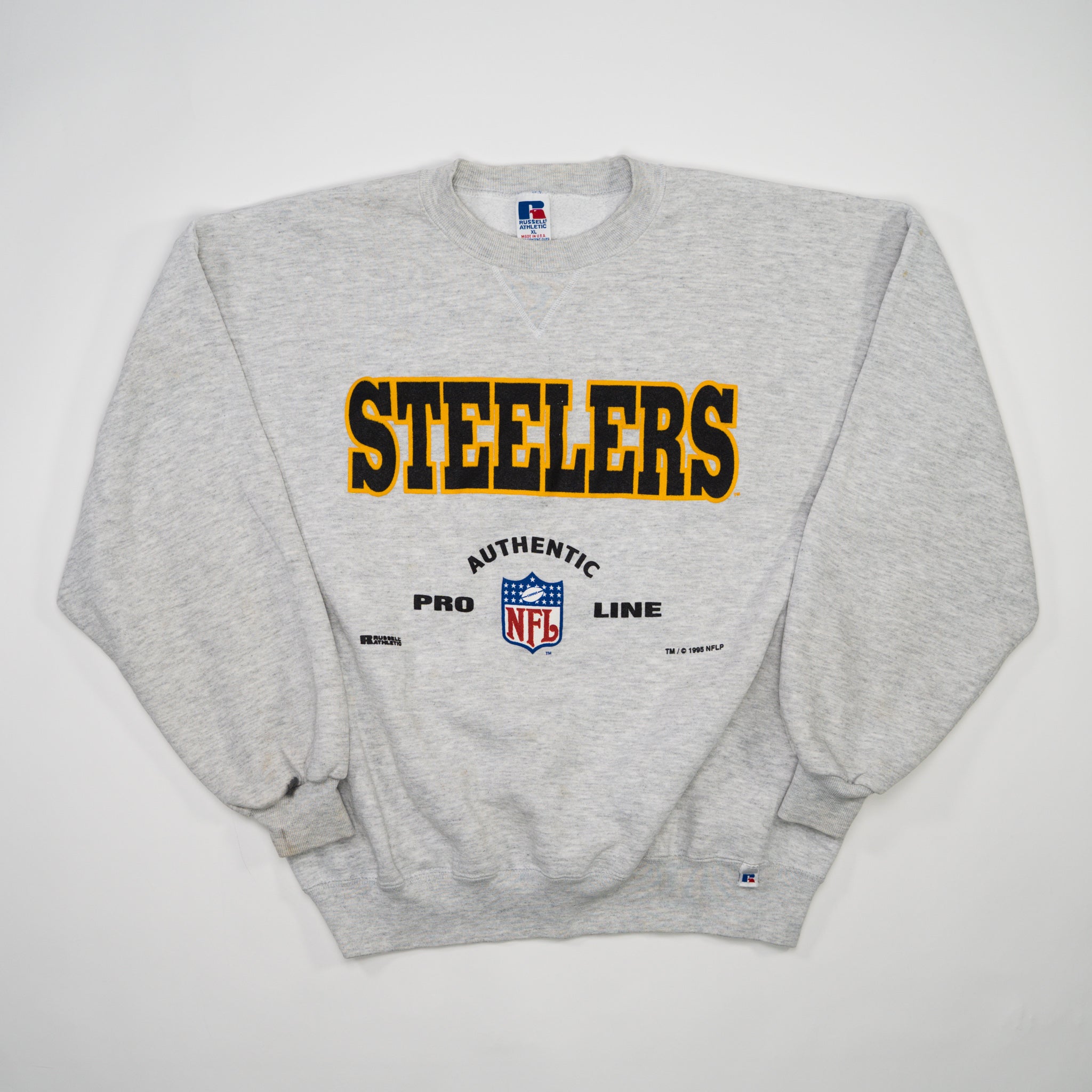 Vintage '95 Grey Steelers x Russell Athletics Crewneck (L/XL)