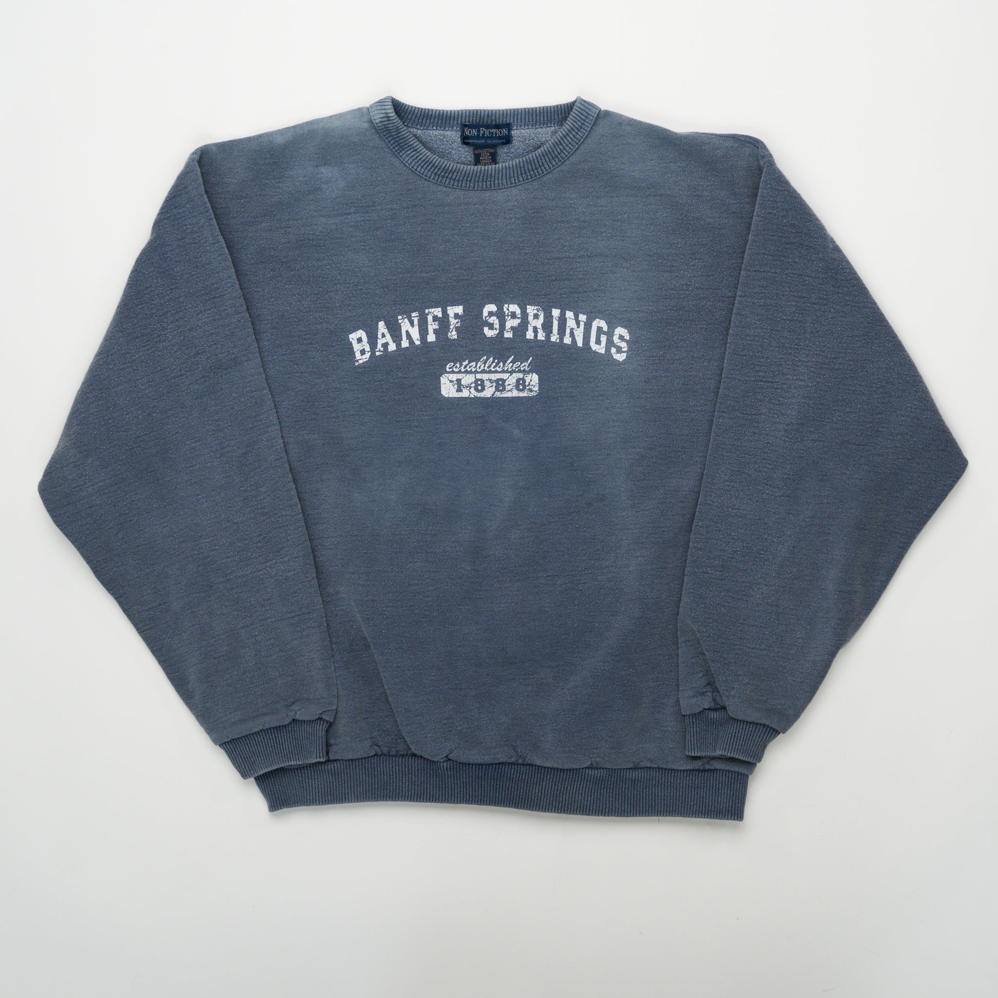 Vintage Washed Blue Banff Springs Crewneck (L) | Rebalance Vintage.