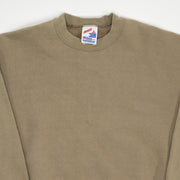 Vintage 90s Beige Blank Jerzee Crewneck (L)