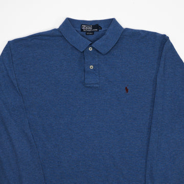 Vintage Sky Blue Polo RL Collared Long Sleeve (L) | Rebalance Vintage.