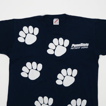Vintage 90s Penn State Nittany Lions Paw Print Tee (M) | Rebalance Vintage.