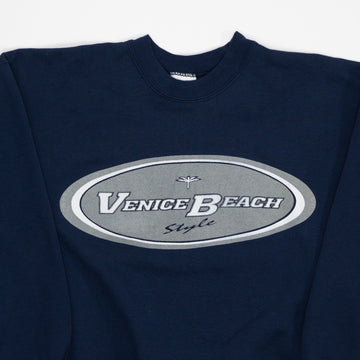 Vintage 90s Blue Venice Beach Crewneck (M) | Rebalance Vintage.