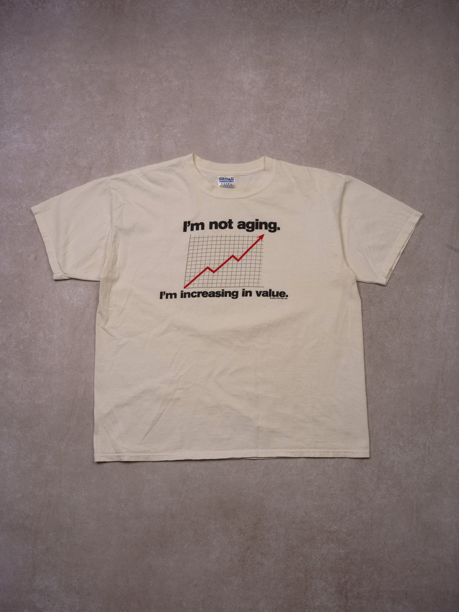 Vintage 90s White "i'm Not Aging. I'm increasing in value." Tee (M/L)